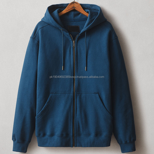 Sweat à capuche zippé pour homme en coton pur avec capuche en polaire biologique Sweat-shirts à capuche pour homme Sweat-shirts à fermeture éclair personnalisés - Product Image 1