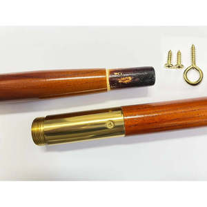 8 FT Indoor American Flagpole Set with Gold Eagle Head Cotton 3x5 Gold Fringed Flag Oak Base-Decorative Indoor Flag Pole <b>Kit</b> - Product Image 4