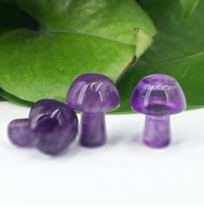 หินควอตซ์เคลือบเงาอเมทิสต์สำหรับทำสมาธิรูปเห็ดแกะสลักด้วยมือคริสตัล - Product Image 3