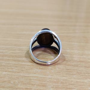 Meilleure vente Style classique Oeil de tigre Design Bague en argent avec pierres précieuses Mariages de confiance/Fêtes d'anniversaire Grossiste Bijoux - Product Image 4