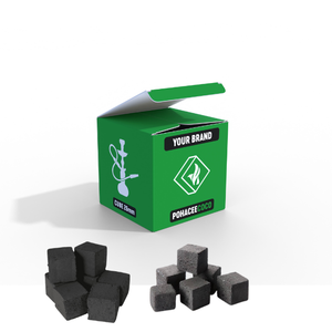 En venta Premium Hookah Shisha Cubo de carbón Hecho 100% Briqueta de carbón de cáscara de coco natural Servicio OEM Ceniza baja Quema larga - Product Image 1