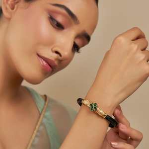 Silver Temple Fashion Bangle Pendant 170058 Model - Product Image 1