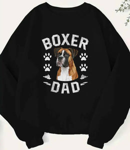 OEM personnalisé de haute qualité Boxy sweat-shirt surdimensionné personnalisé chien imprimé à manches longues tissu en tricot respirant tenue décontracté pour l'hiver - Product Image 1