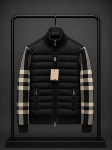 Blouson matelassé hybride de luxe pour homme – Manteau bomber d'hiver thermique premium à col montant, fermeture éclair intégrale, décontracté, coupe-vent et chaud pour l'extérieur - Product Image 2