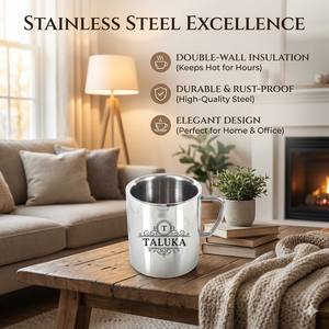 Mug à café en acier inoxydable à double paroi, fabriqué en Inde, très vendu, mug à café de voyage avec poignée - Product Image 2