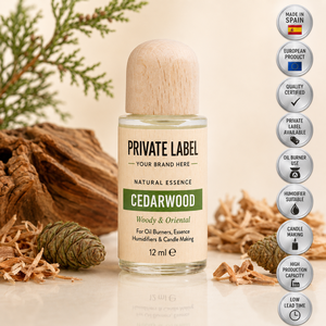 Esencia de Fragancia de Cedro de Marca Privada 12ml OEM |   Aceite Aromático para Quemadores y Humidificadores |   España UE - Product Image 1