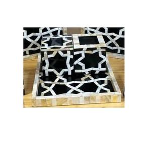 Arabic Ramadan Gift Wood Mother Pearl Inlay Mubkhar <b>Bakhoor</b> Burner Tray Box Set <b>Oud</b> Middle East Censer Rose Scent - Product Image 3