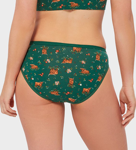 กางเกงบิกินี่ระดับกลางเอวสูงสำหรับผู้หญิงผ้าสแปนเด็กซ์/ คอตตอนป้องกันแบคทีเรียระบายอากาศได้อย่างรวดเร็วถักลายทางเซ็กซี่ - Product Image 6