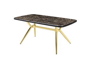 Ensemble de salle à manger convertible de luxe en acier inoxydable avec un design moderne pour la maison, l'appartement, l'hôtel, la villa - Product Image 4