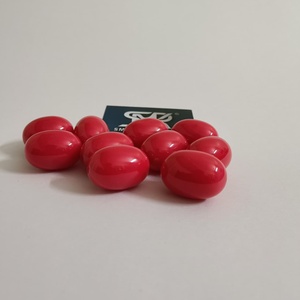 Cuentas de Resina Ovaladas Rosa Brillante Elegantes, Ecológicas, Acabado Pulido para Manualidades, Fabricación de Joyería, Accesorios Hechos a Mano, Arte - Product Image 4