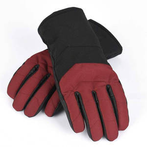 Gants en cuir d'hiver pour hommes, gants de ski rouges de haute qualité, gants de moto, gants de motoneige, gants de moto à doigts complets - Product Image 3
