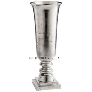 Vase de trompette en métal de qualité luxueuse plaqué or de haute qualité, décor de pièce maîtresse de mariage, de créateur de texture élégante unique - Product Image 2