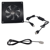 Bas prix 80/120mm manuel 3 vitesses ajuster le débit d'air + ventilateur anti-poussière de contrôle de température à différentes températures pour le refroidissement de l'ordinateur PC