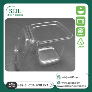 Prix de gros Corée du Sud Fabriqué en plastique transparent cristallin recyclable 24OZ Stockage de boissons alimentaires Conteneur de charcuterie SL-SQ24 - Product Image 2