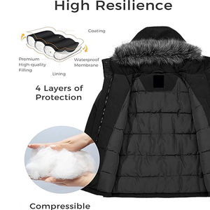 <b>Women</b> Winter <b>Parka</b> Jacket with Zipper Closure <b>Waterproof</b> & Breathable Designed for Long Walks and Outdoor Trips - Product Image 3