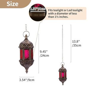 Modern Style Hanging Home Decor Simple Candle <b>Lamp</b> Metal in Iron Powder Coating Candlestick Holder for Weddings <b>Lantern</b> - Product Image 4