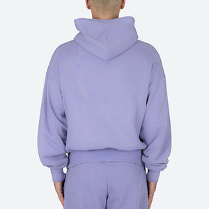 Sweat à capuche en molleton épais de coton de haute qualité, logo personnalisé brodé, épaules tombantes, respirant, écologique - Product Image 4