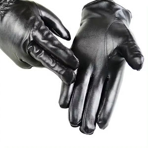 Gants en cuir pour hommes avec logo personnalisé Gants en cuir respirants imperméables à haute élasticité top tendance vente chaude avec logo personnalisé/couleur - Product Image 3