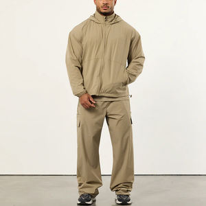 Veste coupe-vent rétro en nylon pour homme, style décontracté, grande taille, fermeture éclair, coupe ample, veste de sport d'extérieur - Product Image 5