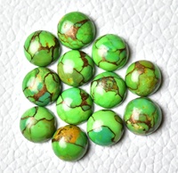Vente en gros de pierres précieuses naturelles de turquoise verte, cabochons pour la fabrication de bijoux, bracelets, colliers, DIY
