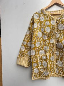 แจ็คเก็ตผ้าฝ้ายพิมพ์ลายดอกไม้สำหรับผู้หญิงเสื้อตัวนอกแบบลำลองระบายอากาศได้ดีกลับด้านได้ - Product Image 5