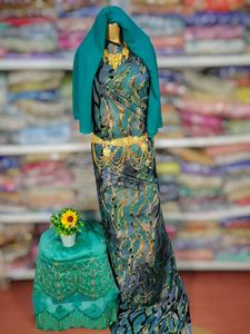 New Arrival Latest Trending Jacquard Plain Somali Maqbal Dirac <b>Fabric</b> with Royal Vibrant Abstract Pattern for Wedding Dress - Product Image 6