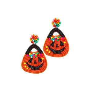 Best Selling Trendy Halloween Unisex Diamond Pearl Beaded Bat Drop Dangle Earrings Gold Plated Unique Cosplay Jewelry for Women - Product Image 4