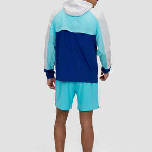 Polyester/Nylon Men's Winter Casual Breathable Windbreaker Shorts Sets Relaxed Fit Windproof - Product Image 2