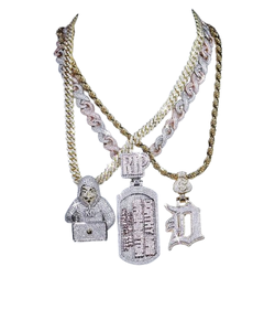 Unique Trendy Hip Hop Jewelry Full Iced Out Custom Letter Silver Moissanite Custom Diamond <b>Fashion</b> Pendant <b>Necklace</b> At Wholesale - Product Image 1