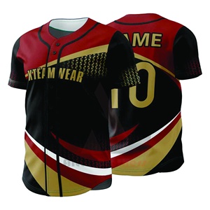 Custom <b>Size</b> Breathable <b>Plus</b> <b>Size</b> Adult Baseball Jersey 100% Polyester Anti-Bacterial Anti-UV Quick Dry OEM/ODM Service - Product Image 1