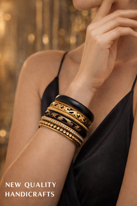 Luxury Resin Metal <b>Bangles</b> <b>Set</b> for Women Handmade Designer Ethnic Bracelet <b>Set</b> Traditional Indian Wedding Jewelry - Product Image 5