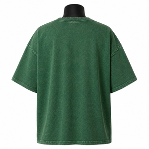เสื้อยืดโอเวอร์ไซส์สีเขียวสำหรับผู้หญิง พิมพ์ลายกราฟิก แขนสั้น ผ้าฝ้ายลำลอง ขายส่ง - Product Image 2