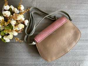 New Western Stylish Multi Recycled Leather Stubby Color Sling Bag High Quality Leather <b>Handbag</b> <b>Colourful</b> Women Side Sling Bags - Product Image 5