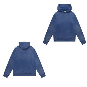 Sweat à capuche streetwear pour homme personnalisé, 100% coton, impression numérique, teinture unie, design délavé au soleil, faible MOQ pour les grossistes en vêtements - Product Image 6