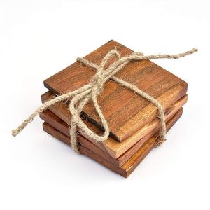 Square Wooden Free Coasters in Best Price For Office Restaurant Hotel Use From India - Product Image 4
