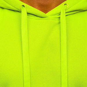 Nouveau Sweat à capuche de travail vert fluo brodé de logo personnalisé de haute qualité Pull à manches longues Sweats à capuche solides pour hommes - Product Image 5