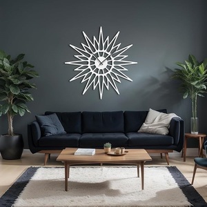 นาฬิกาโลหะดีไซน์ทันสมัยสำหรับวันครบรอบแต่งงานของตกแต่งบ้านของขวัญโอกาสอื่นๆทำด้วยมือล้วนๆ - Product Image 6