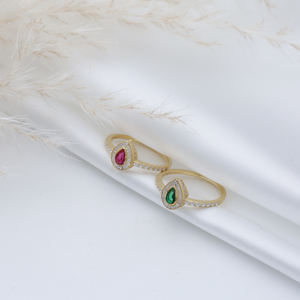 แหวนพลอย CZ ทรงสี่เหลี่ยมผืนผ้ามรกตเครื่องประดับเงินสเตอร์ลิงทำมือแบบตุรกีขายส่งเป็น925 - Product Image 3