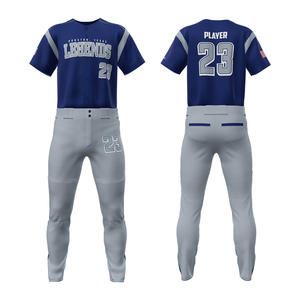 Venta al por mayor de camisetas de béisbol OEM personalizadas de alta calidad 100% poliéster nuevo estilo uniforme de hombre con diseño cosido - Product Image 1