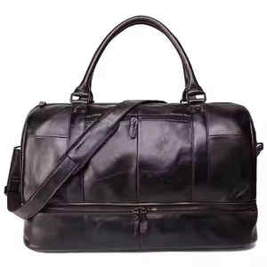 Bolsa de lona de viaje de yoga informal personalizada 2024, cuero genuino de calidad superior con cierre de cremallera, precio bajo - Product Image 4