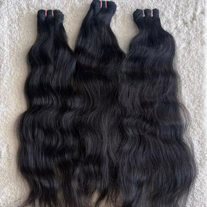Extensiones de Cabello Remy Indio Virgen Sin Procesar de 100g, Color Natural, Trama Doble de Lujo para una Mejora Instantánea de la Belleza - Product Image 1