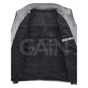Chaleco Acolchado de Invierno para Hombre, Color Sólido, Informal, de Poliéster Transpirable, Ecológico, Cortavientos, Cuello en V, Ropa de Calle - Product Image 4