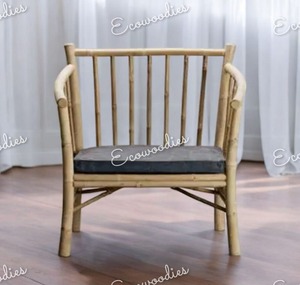 Nuevo artículo, silla rústica de madera de bambú, muebles para el hogar, sillas de ocio de bambú Vintage bohemio Natural para sala de estar, cafetería, restaurante - Product Image 3