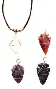 Agate Fancy Forme Unique Pointe de Flèche Cristal Pierre Naturelle Meilleure Qualité Guérison Pendentif Fil Enroulé Collier - Product Image 4