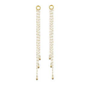 Kriaa Gold Plated Pearl Kan Chain 1503319 Categoría de producto Pendientes de perlas elegantes - Product Image 1