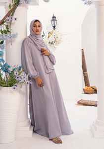 Abaya Musulmana de Dos Piezas, Vestido de Oración Sólido, Ropa Islámica Holgada de Manga Larga para Mujer, Túnica Turca de Dubái y Arabia Saudita - Product Image 2