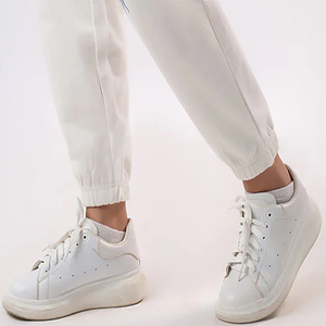 Pantalons de survêtement en molleton chaud personnalisés de haute qualité pour femmes, poches latérales, pantalon de survêtement d'hiver, devant plat, respirant, écologique, cordon de serrage - Product Image 6