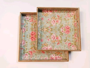 Plateau de service alimentaire rectangulaire en bois de style moderne personnalisé, à un seul niveau, pour salle de bain et vaisselle, NIDIA SHAAD HANDICRAFTS - Product Image 3