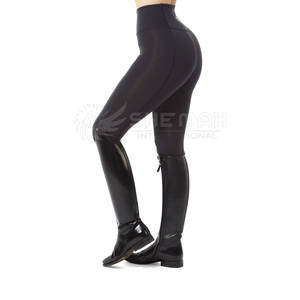 กางเกงรัดรูปเอวกลางสำหรับขี่ม้าเลกกิ้งสำหรับใส่สบาย - Product Image 1