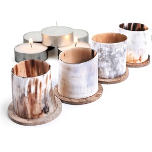 งานฝีมือรูปเขาควายขัดเงาธรรมชาติสำหรับบ้านสัตว์งานหัตถกรรมกลางแจ้งกันน้ำอินเดียขึ้นดวงจันทร์สำหรับงานแต่งงาน - Product Image 1